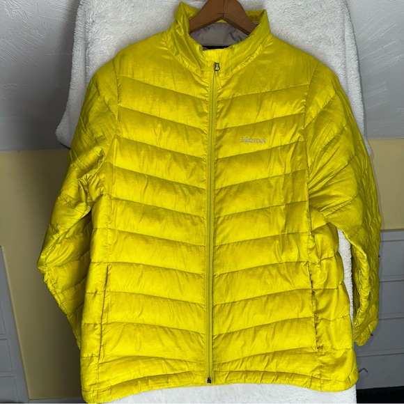 Marmot Jena Down Jacket Women's Insulated Coat Bright Yellow 800 Fill XL Puffer - Picture 4 of 16
